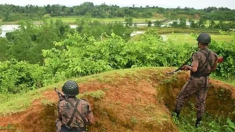 মিয়ানমার থেকে ফের মর্টারশেল ও গোলাগুলির শব্দ ভেসে আসছে