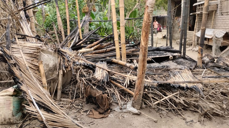 গাংনীতে আগুনে পুড়ে ছাই হলো গরু-ছাগল