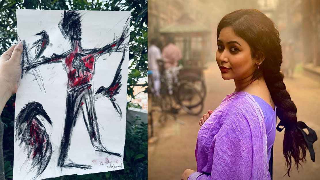 আবু সাঈদের ছবি আঁকলেন ভাবনা 