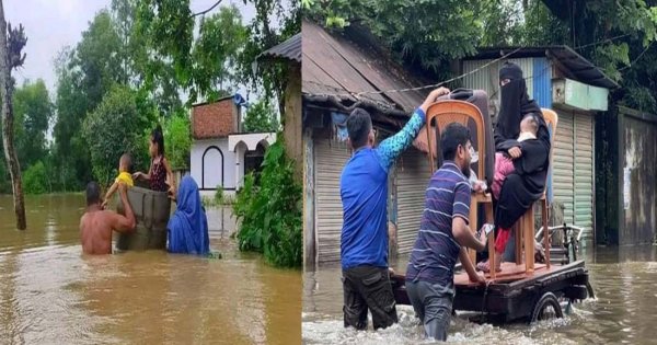 ভয়াবহ বন্যায় ভাসছে ফেনী