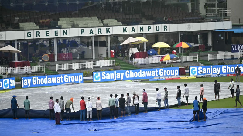 বৃষ্টিতে ভেসে গেল কানপুর টেস্টের দ্বিতীয় দিন